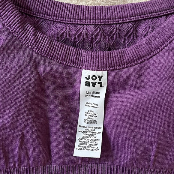 2/$20 ✨NWOT JoyLab Textured Seamless Bra Mulberry Purple Size M - Picture 10 of 10